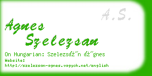 agnes szelezsan business card